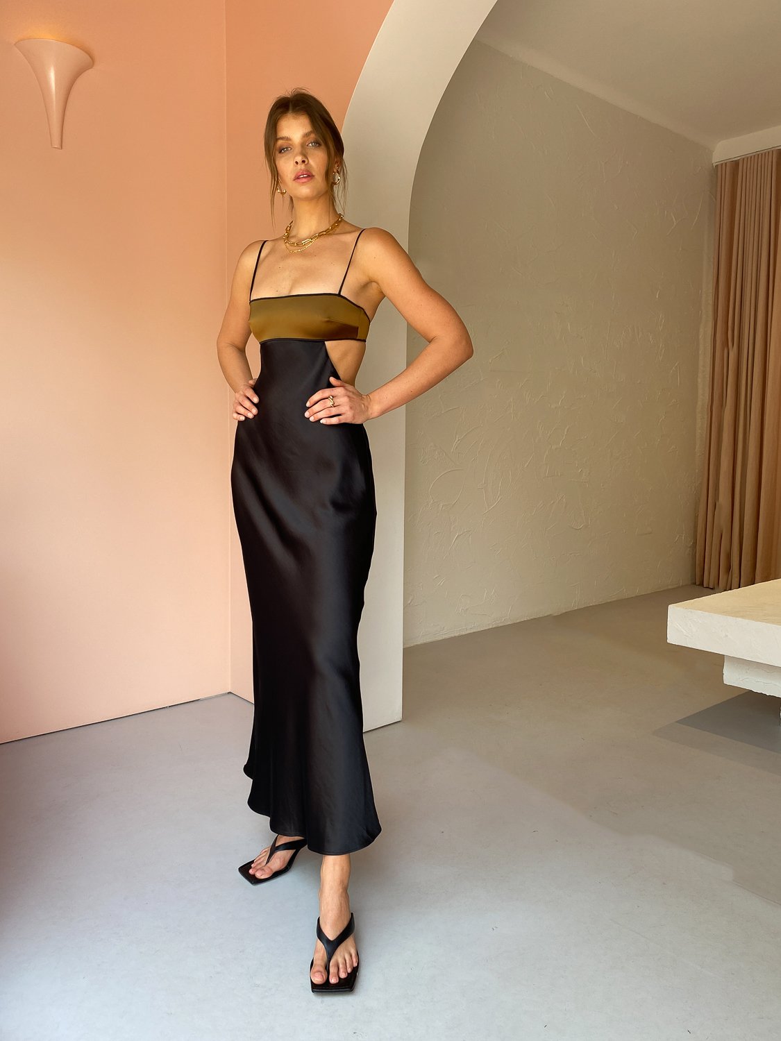Agatha Cut Out Midi Dress