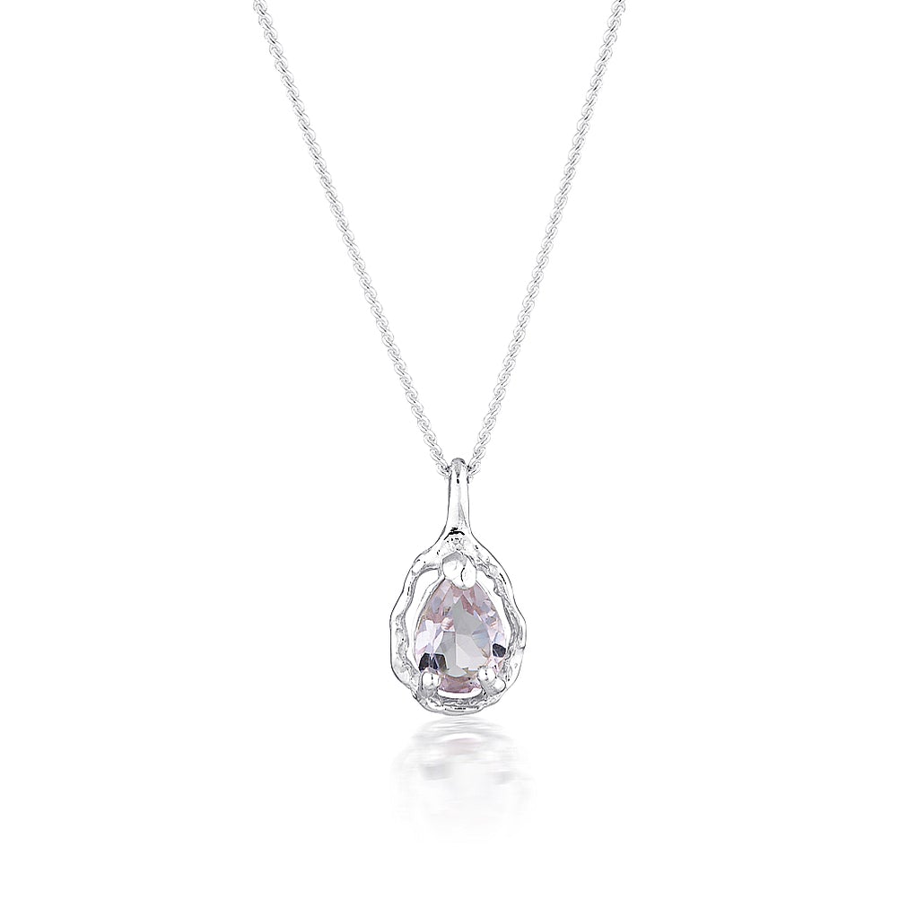 Pear Halo Necklace