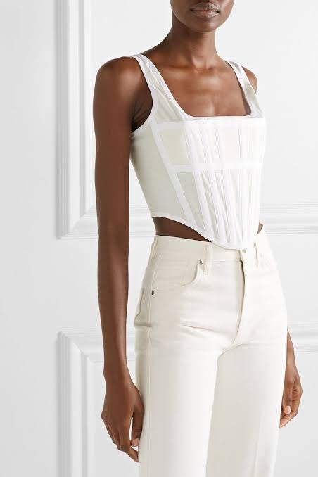 Dion Lee Jersey Corset White Styled by Niks