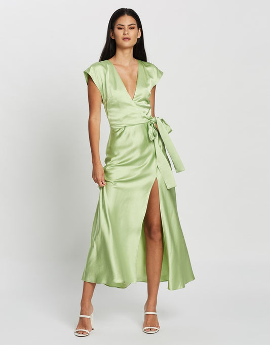 Apple Eyes Wrap Midi Dress